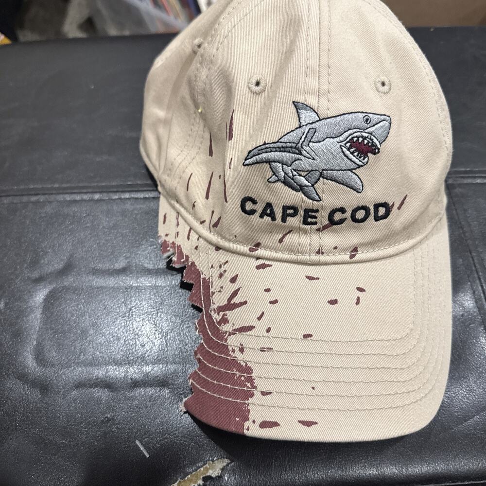 Cape Cod Shark Attack Distressed Baseball Cap Novelty Souvenir Hat Adjustable